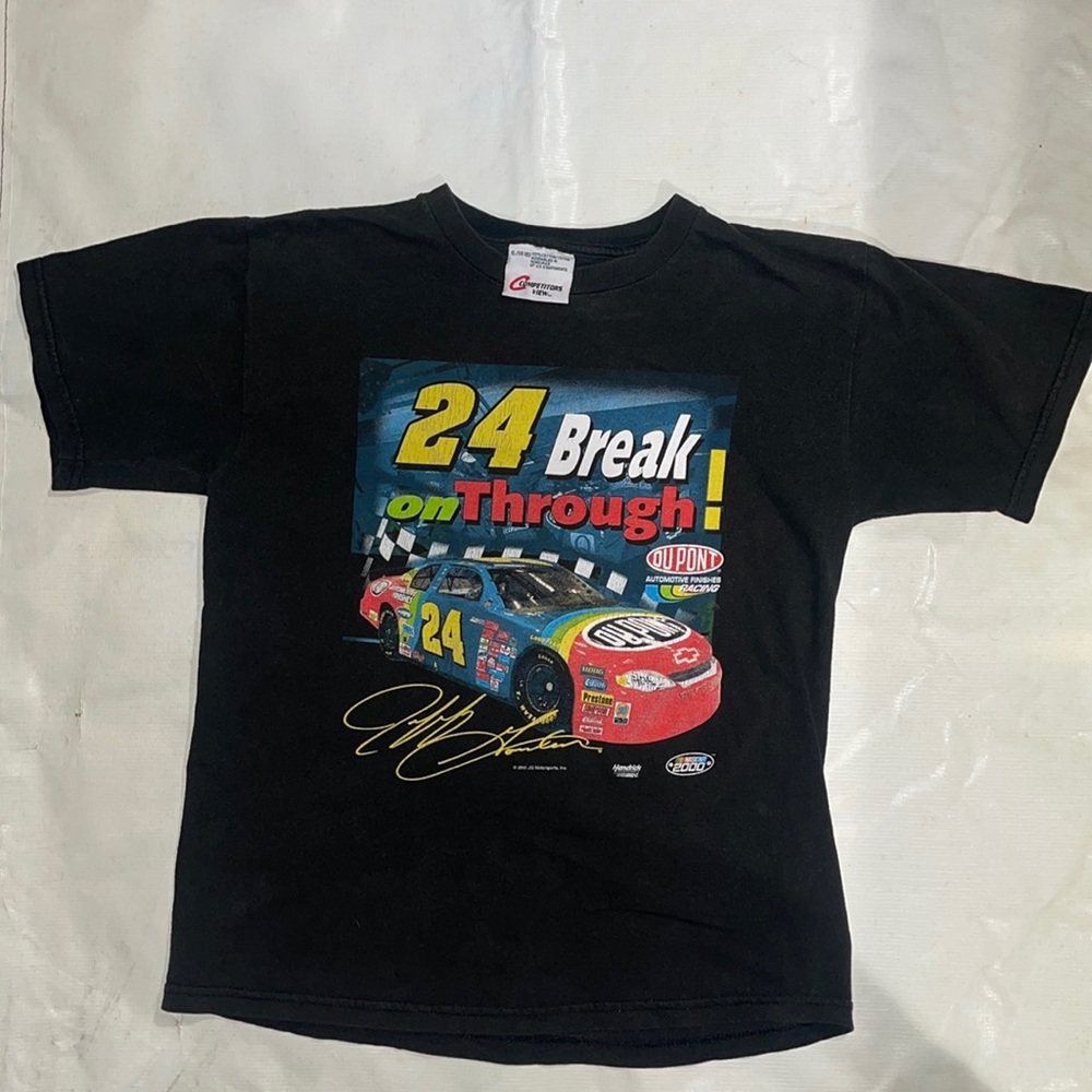 Y2K 2000 Jeff Gordon nascar T shirt kids L 14-/16